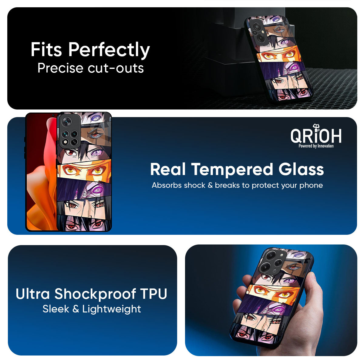 Anime Eyes Glass Case for Xiaomi 17T 5G