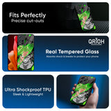 Anime Green Splash Glass Case for Redmi note 15 Pro +