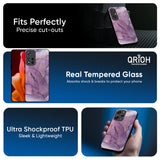 Purple Gold Marble Glass Case for Realme P3 5G