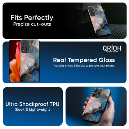 Marble Ink Abstract Glass Case for Mi 15 5G