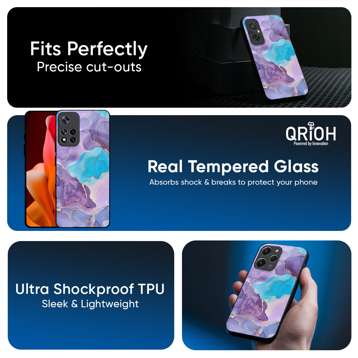 Alcohol ink Marble Glass Case for Mi 14 Ultra 5G