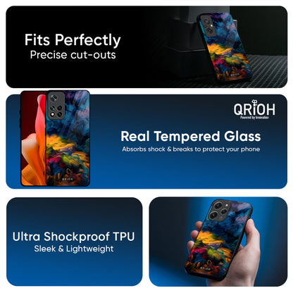 Multicolor Oil Painting Glass Case for Mi 15 5G