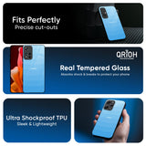 Wavy Blue Pattern Glass Case for Redmi 14C 5G