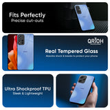 Vibrant Blue Texture Glass Case for Mi 15 5G