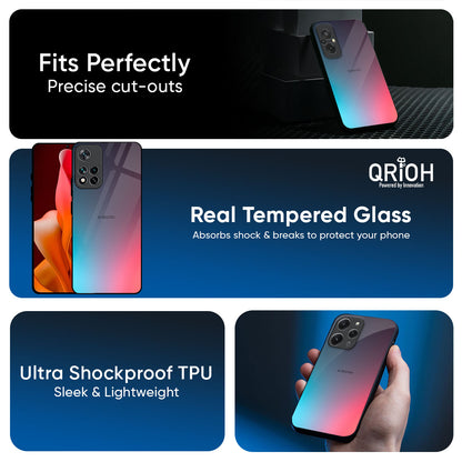 Rainbow Laser Glass Case for Redmi note 15 Pro +
