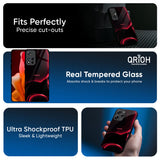 Red Thunder Glass Case for Redmi Note 15 Pro 5G