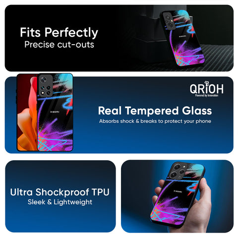 Brushy Color Glass Case for Redmi 14C 5G