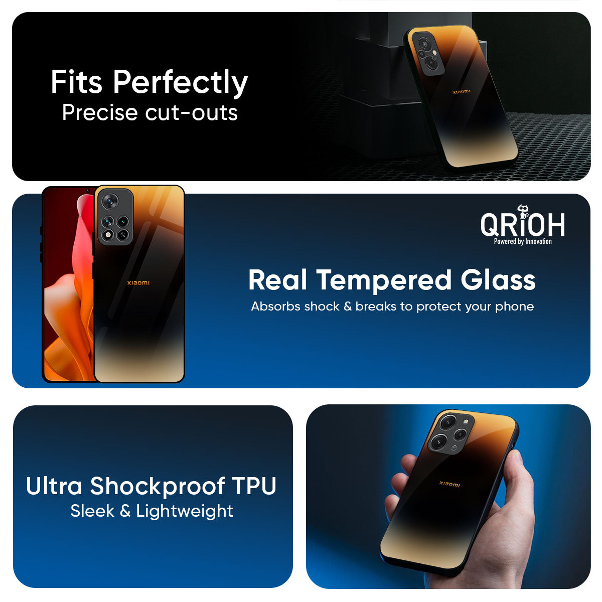 Grainy Yellow Glass Case for Redmi 15 5G