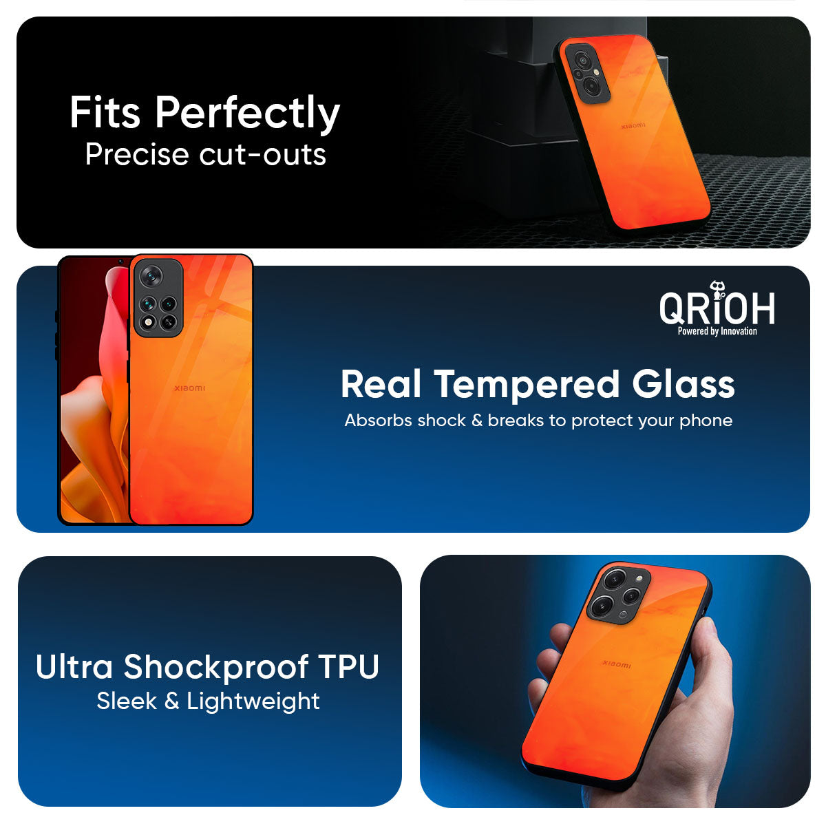Tangy Orange Glass Case for Mi 14 Ultra 5G