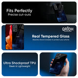 Blue Scratch Glass Case for Redmi Note 15 Pro 5G