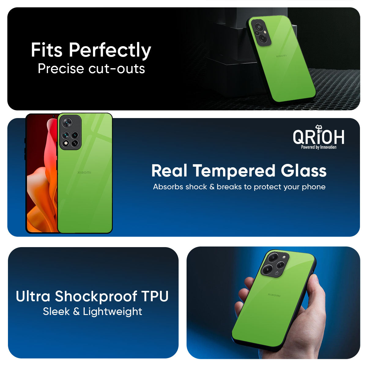 Paradise Green Glass Case For Redmi 15 5G