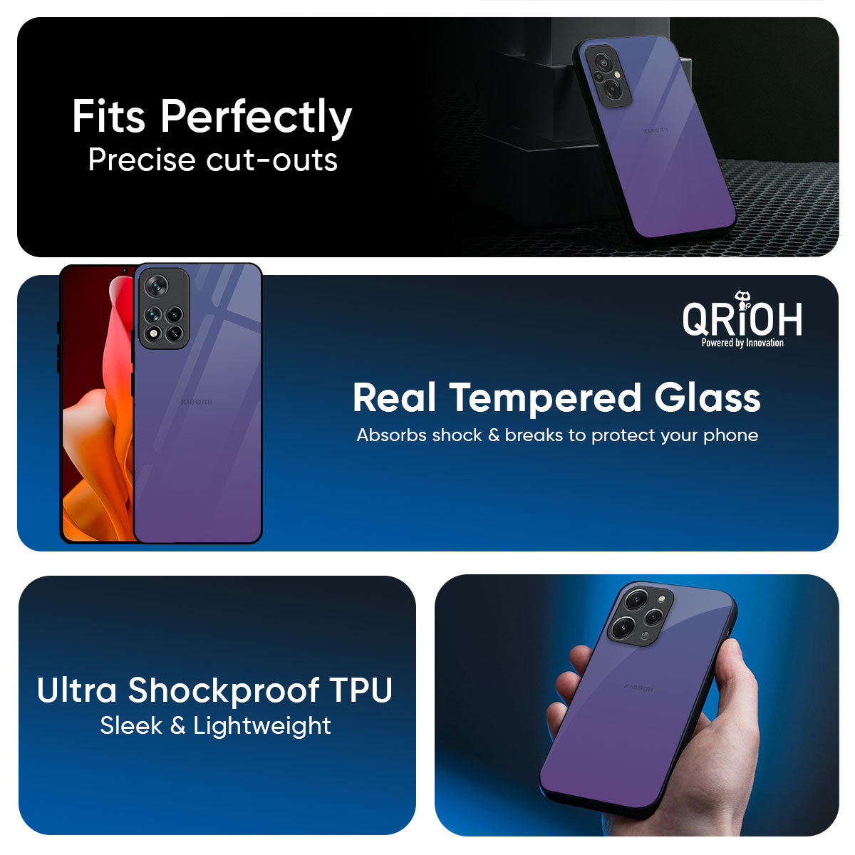 Indigo Pastel Glass Case For Xiaomi 17 Ultra 5G