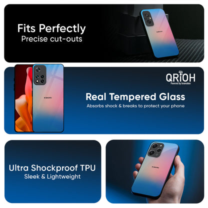 Blue & Pink Ombre Glass case for Redmi note 15 Pro +