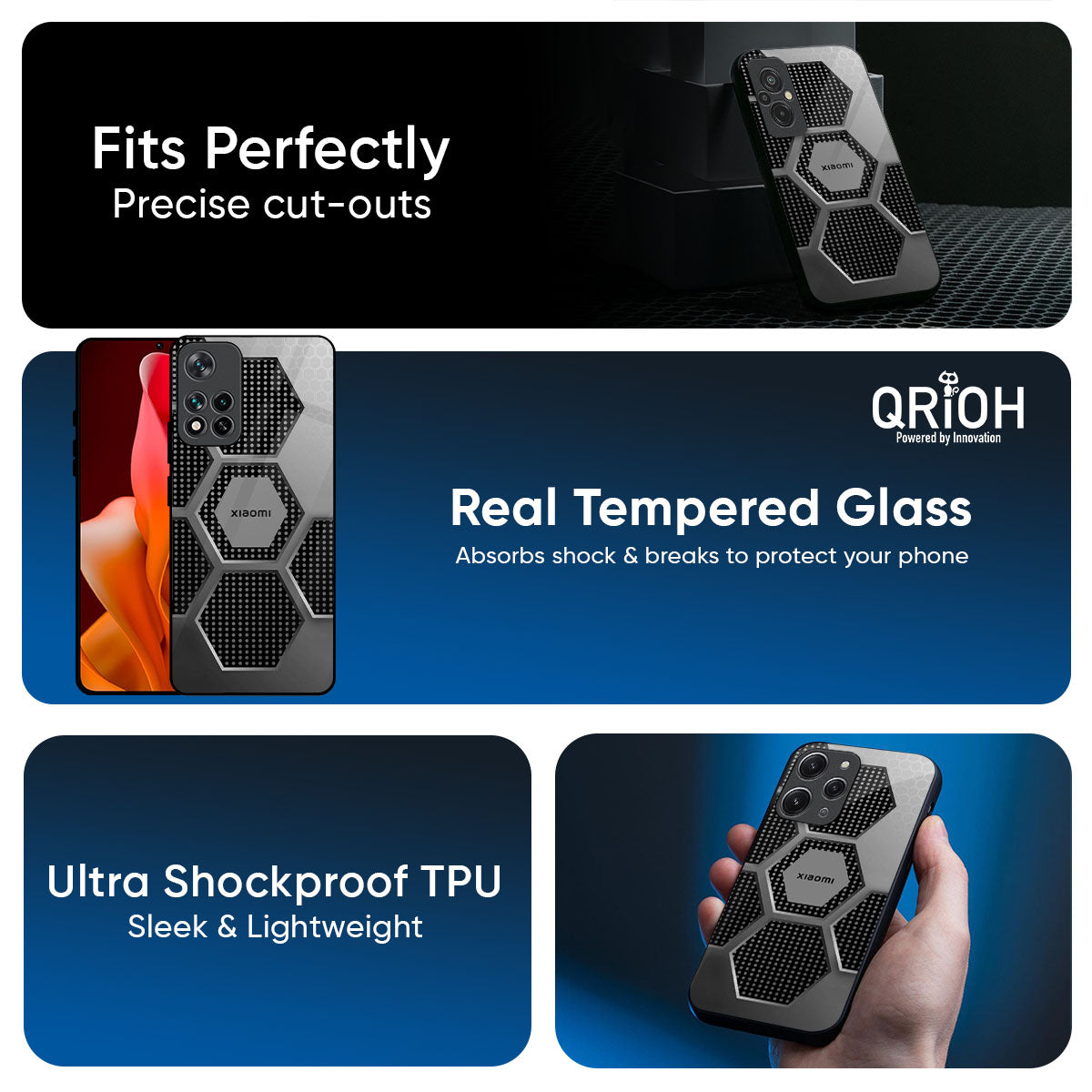 Hexagon Style Glass Case For Xiaomi 17 5G