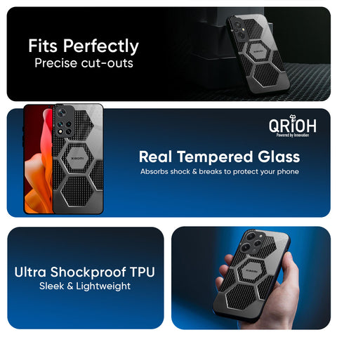 Hexagon Style Glass Case For Redmi 14C 5G