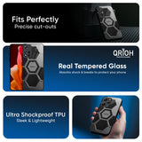 Hexagon Style Glass Case For Redmi Note 15 Pro 5G