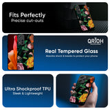 Flowers & Butterfly Glass Case for Redmi 15 5G