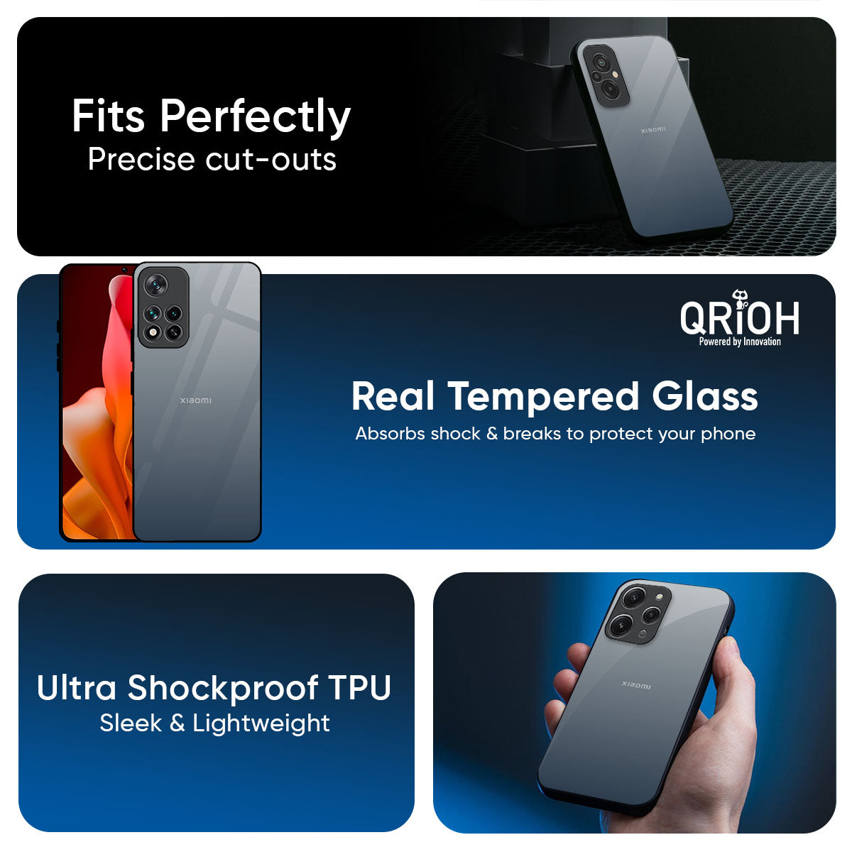 Dynamic Black Range Glass Case for Mi 15 5G