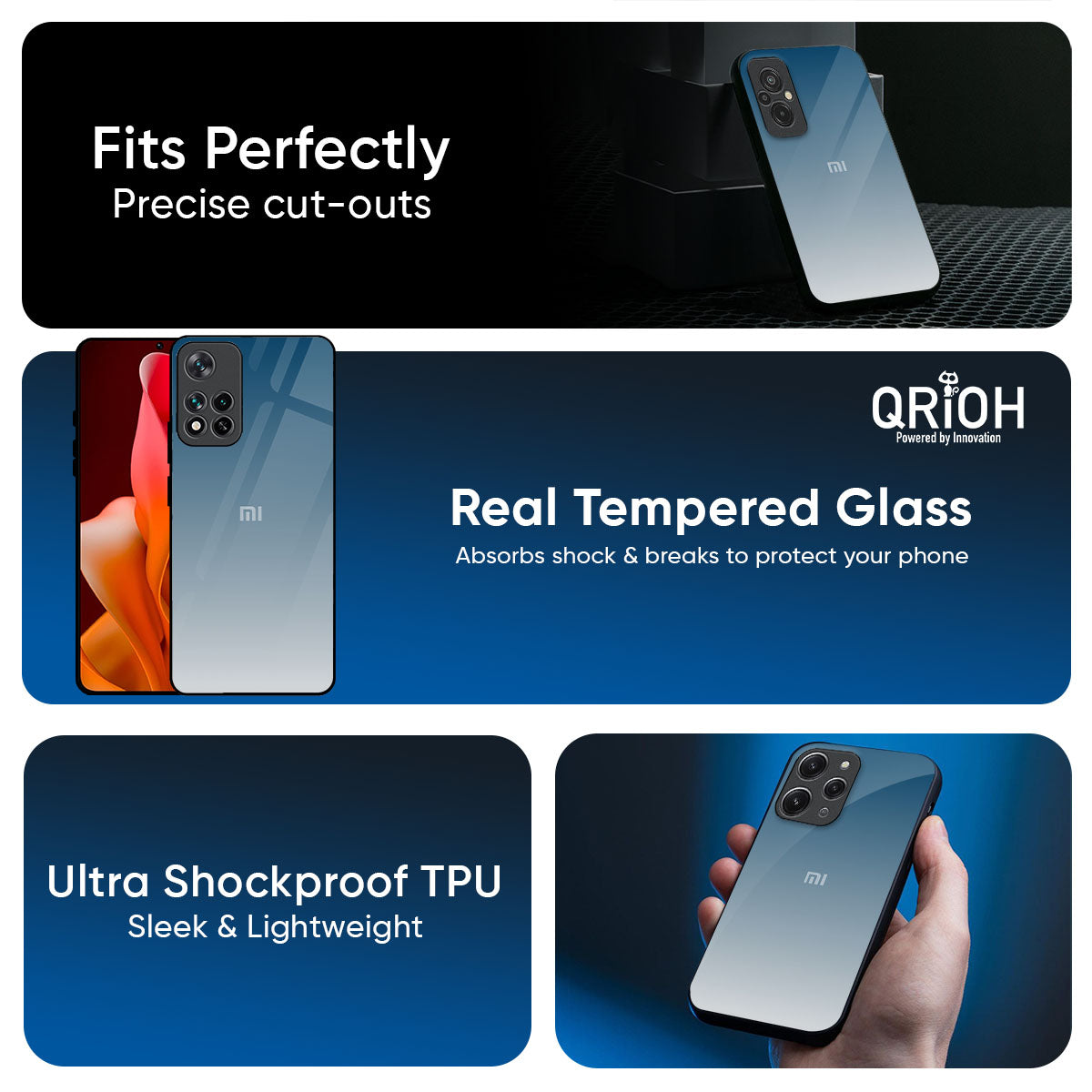 Deep Sea Space Glass Case for Xiaomi 17 5G