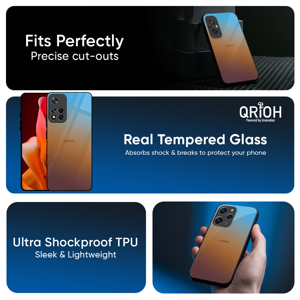 Rich Brown Glass Case for Mi 15 5G