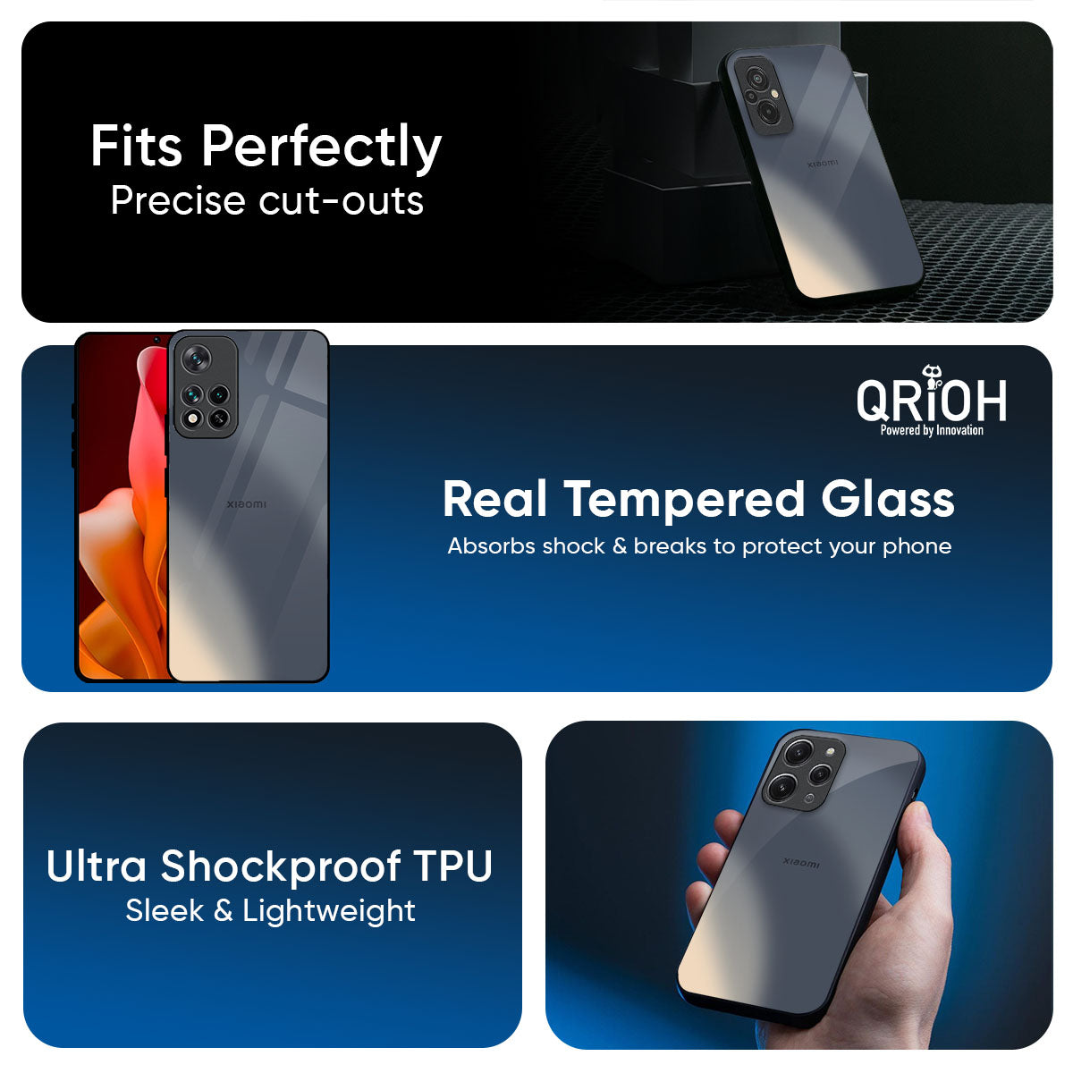 Metallic Gradient Glass Case for Redmi note 15 Pro +