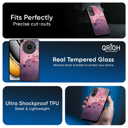 Space Doodles Glass Case for Realme 13 5G