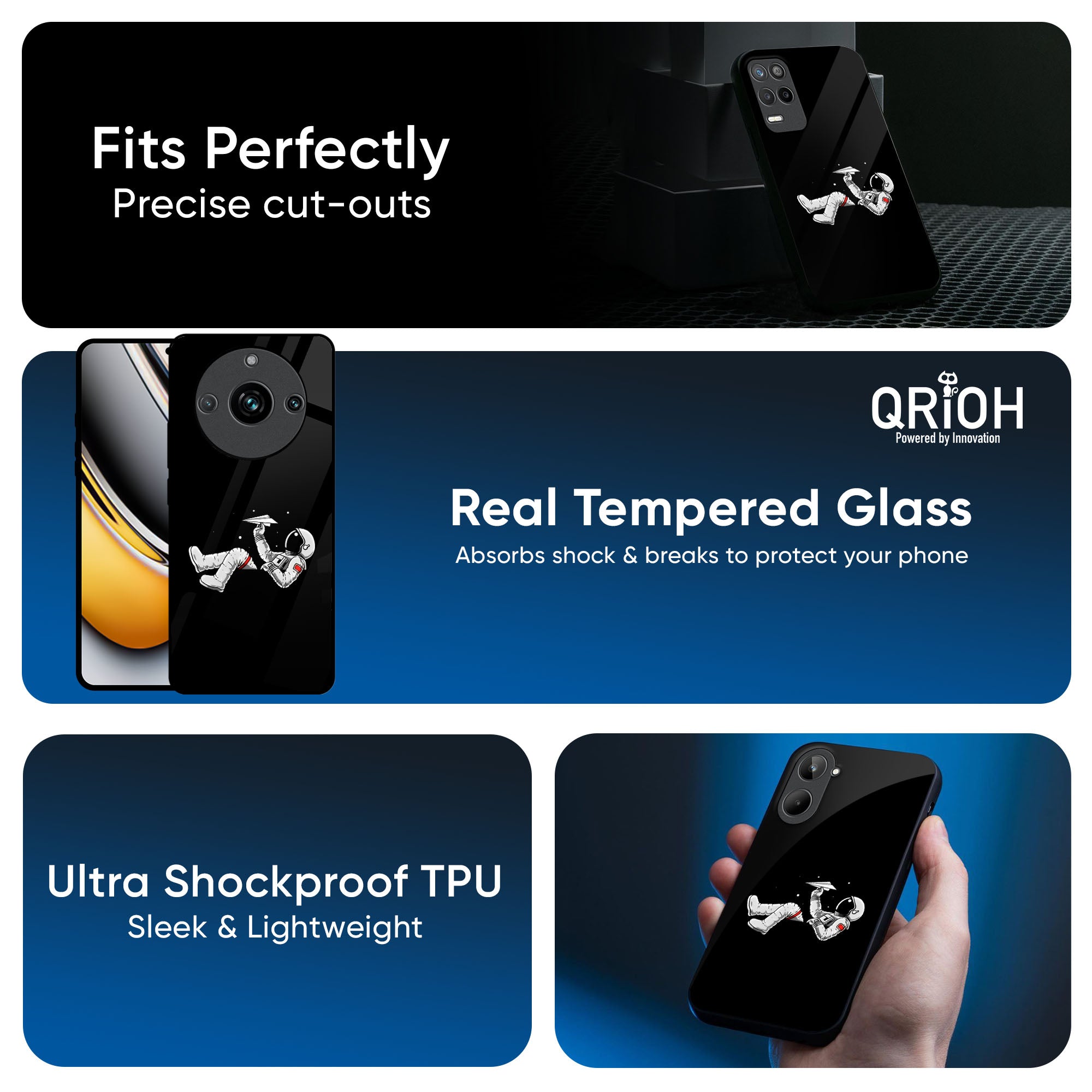 Space Traveller Glass Case for Realme 13 5G