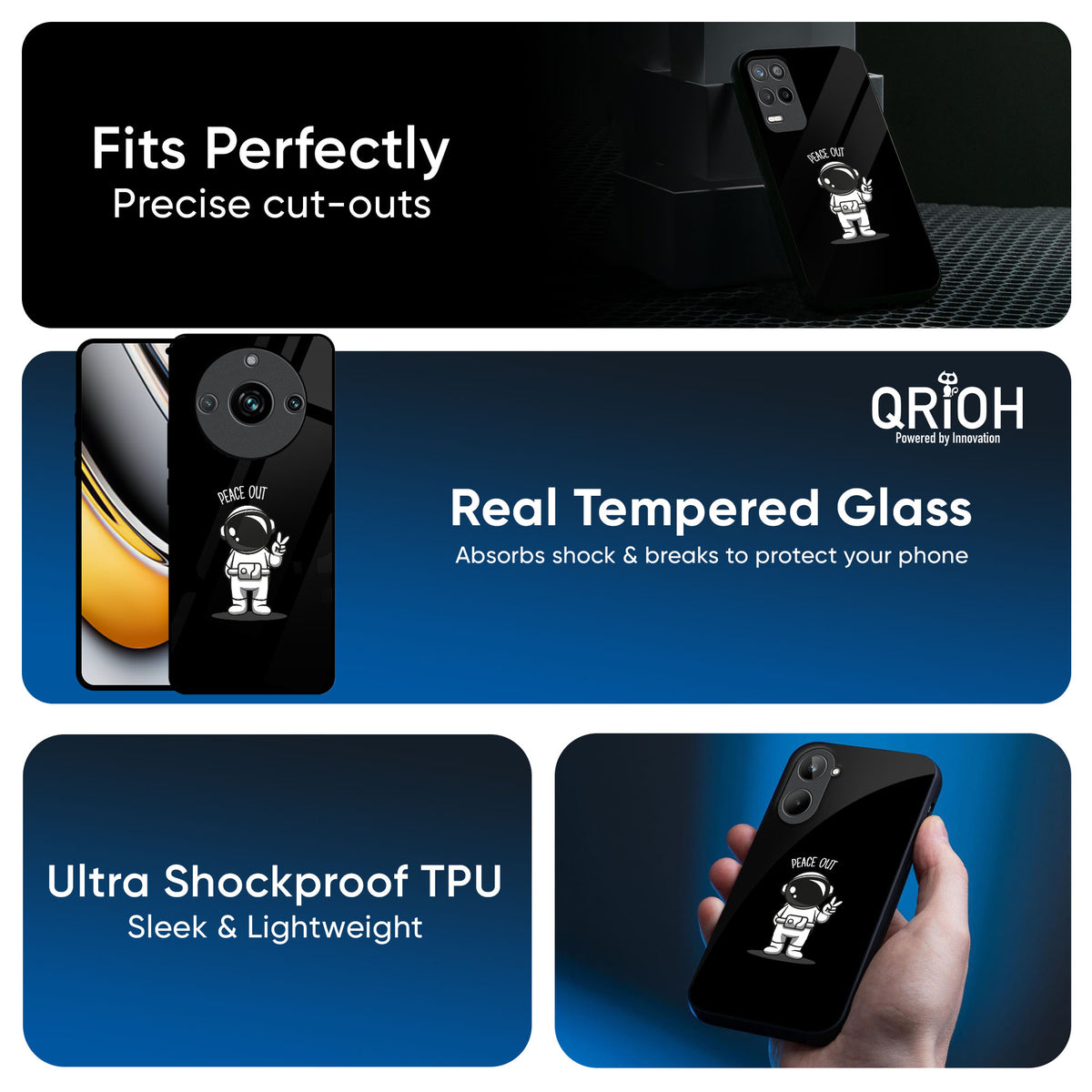 Peace Out Astro Glass Case for Realme 13 5G