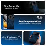 Dark Blue Grunge Glass Case for Realme 13 Plus 5G