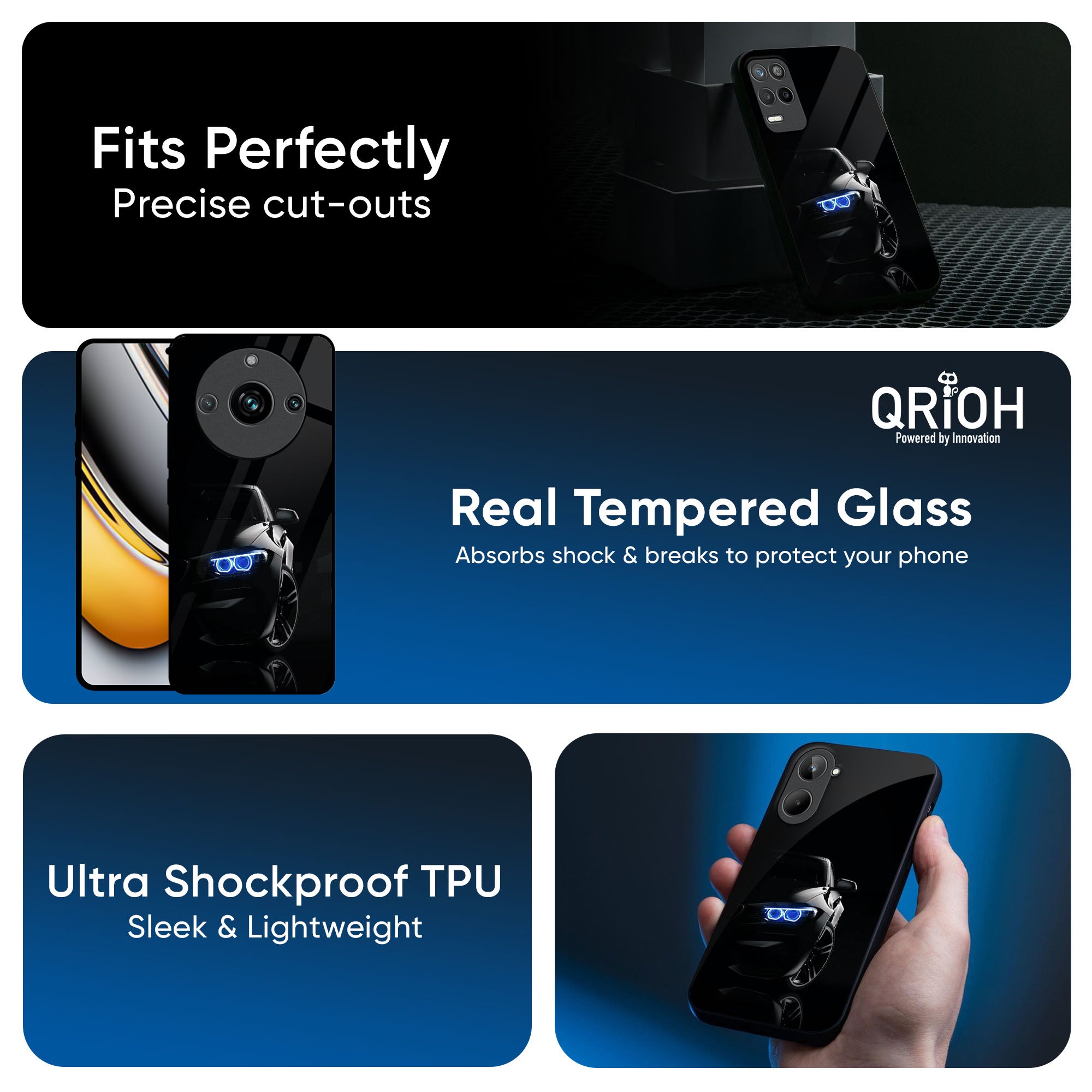 Car In Dark Glass Case for Realme 13 Plus 5G
