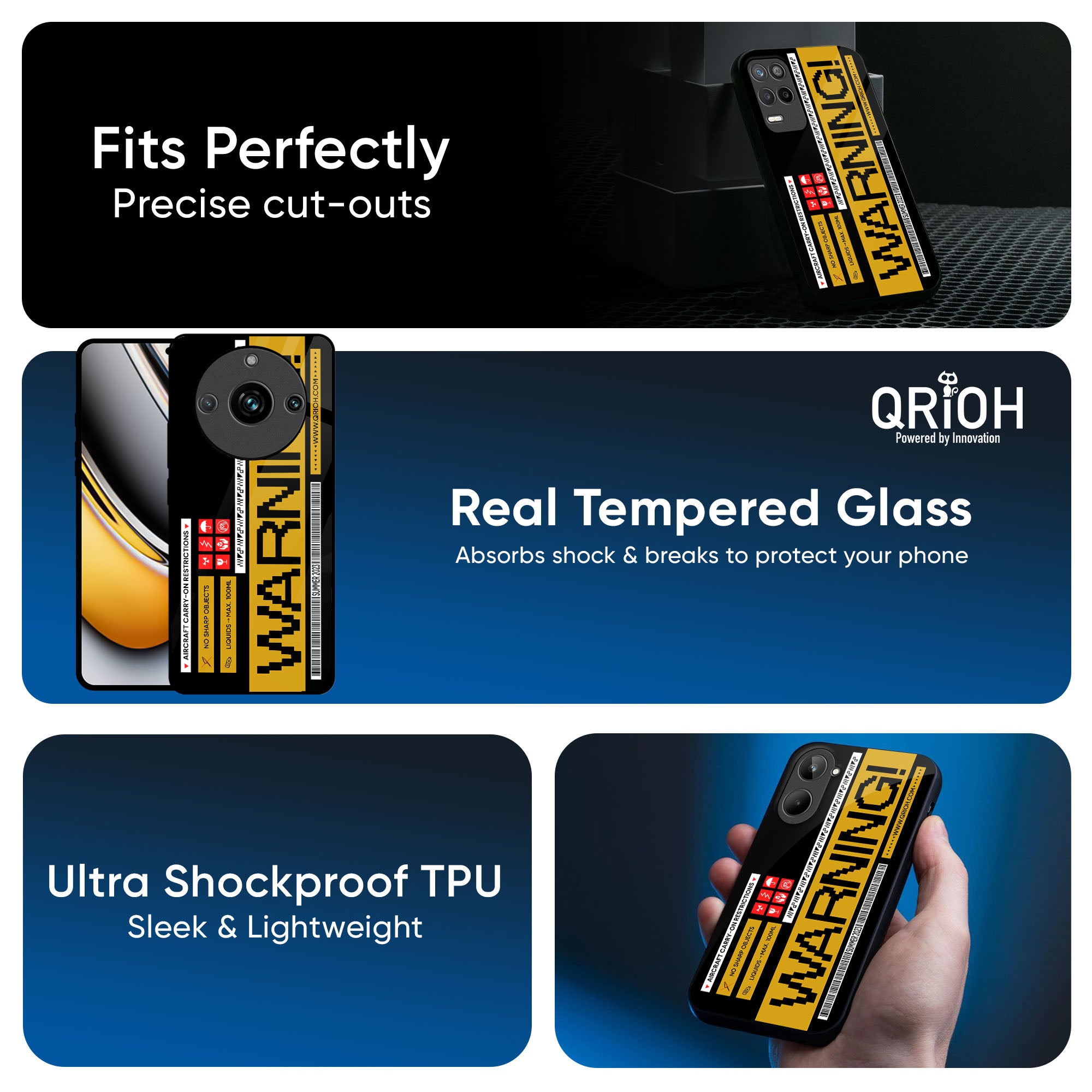 Aircraft Warning Glass Case for Realme 13 Pro Plus 5G