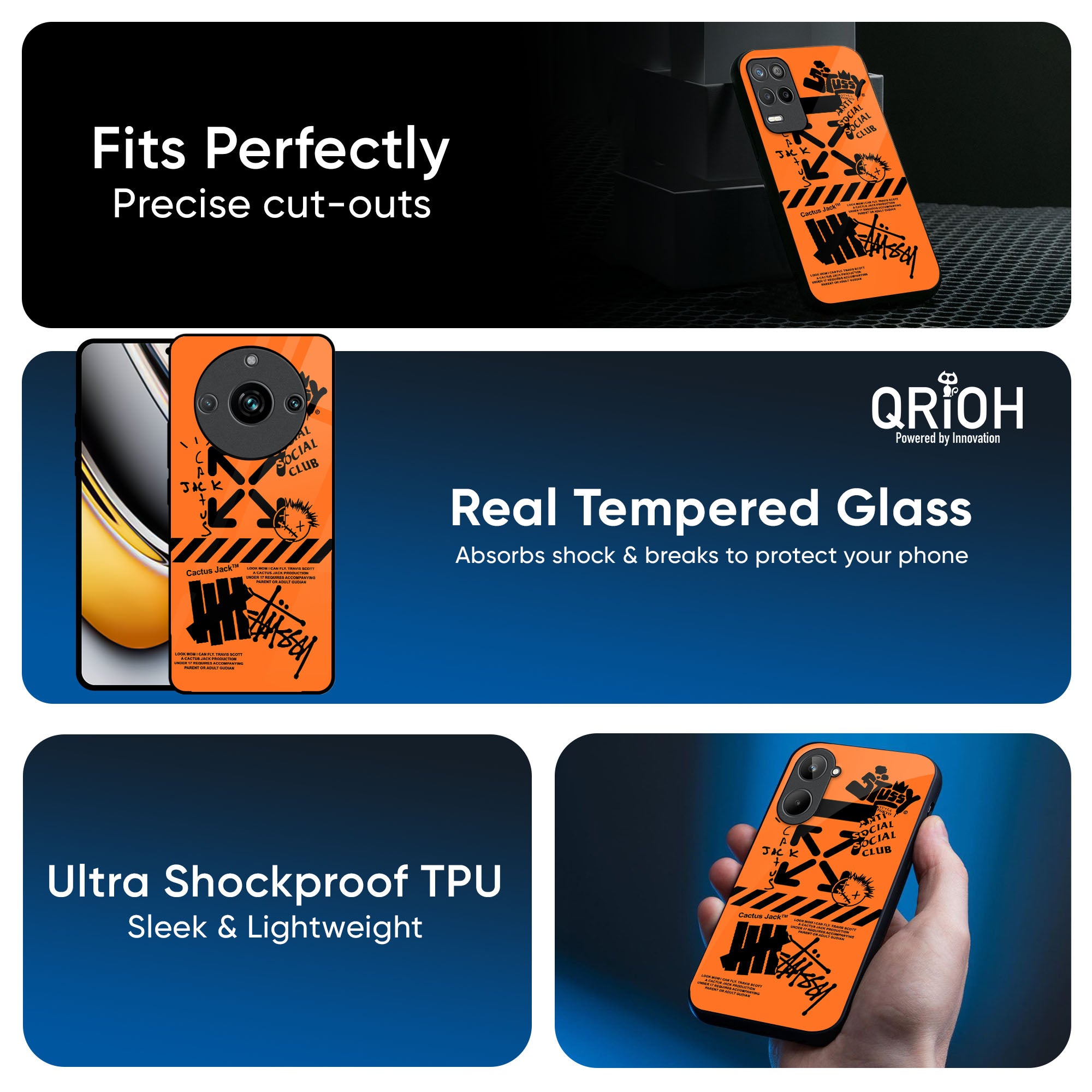 Anti Social Club Glass Case for Realme 13 5G