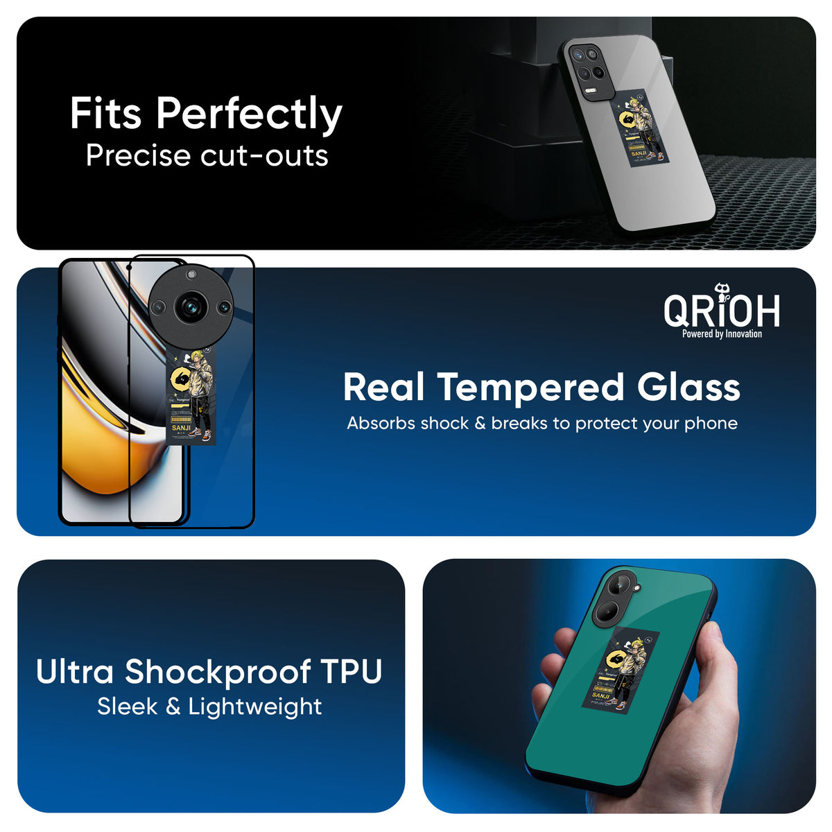 Cool Sanji Glass Case for Realme 13 Plus 5G