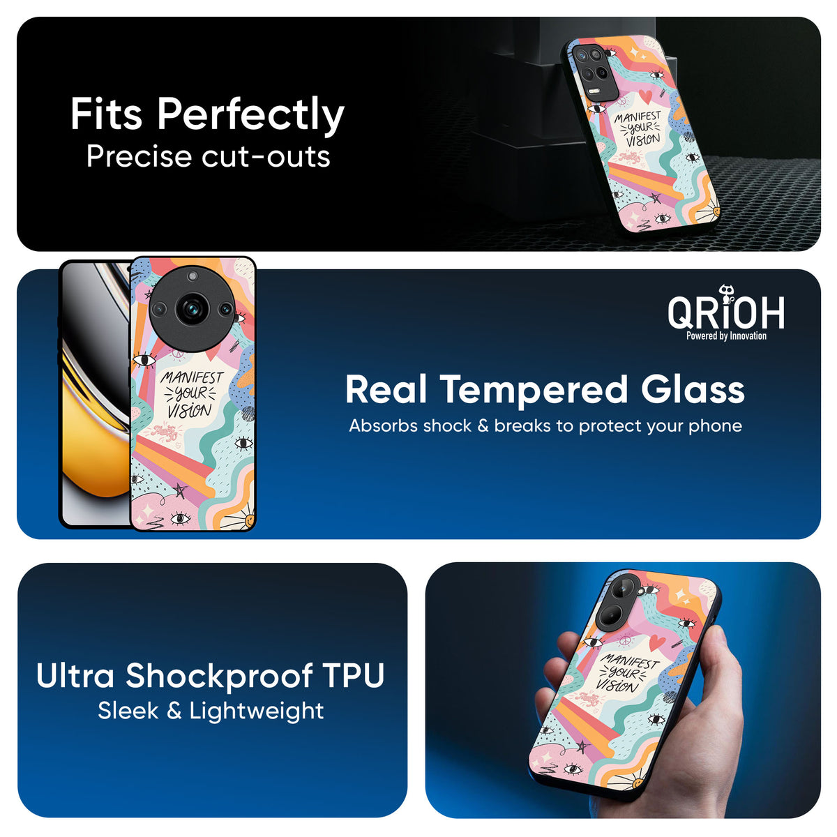 Vision Manifest Glass Case for Realme 13 5G