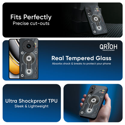 Retro Recorder Glass Case for Realme C30