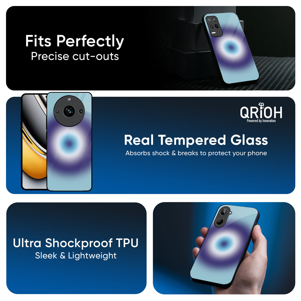 Evil Eye Art Glass Case for Realme 10