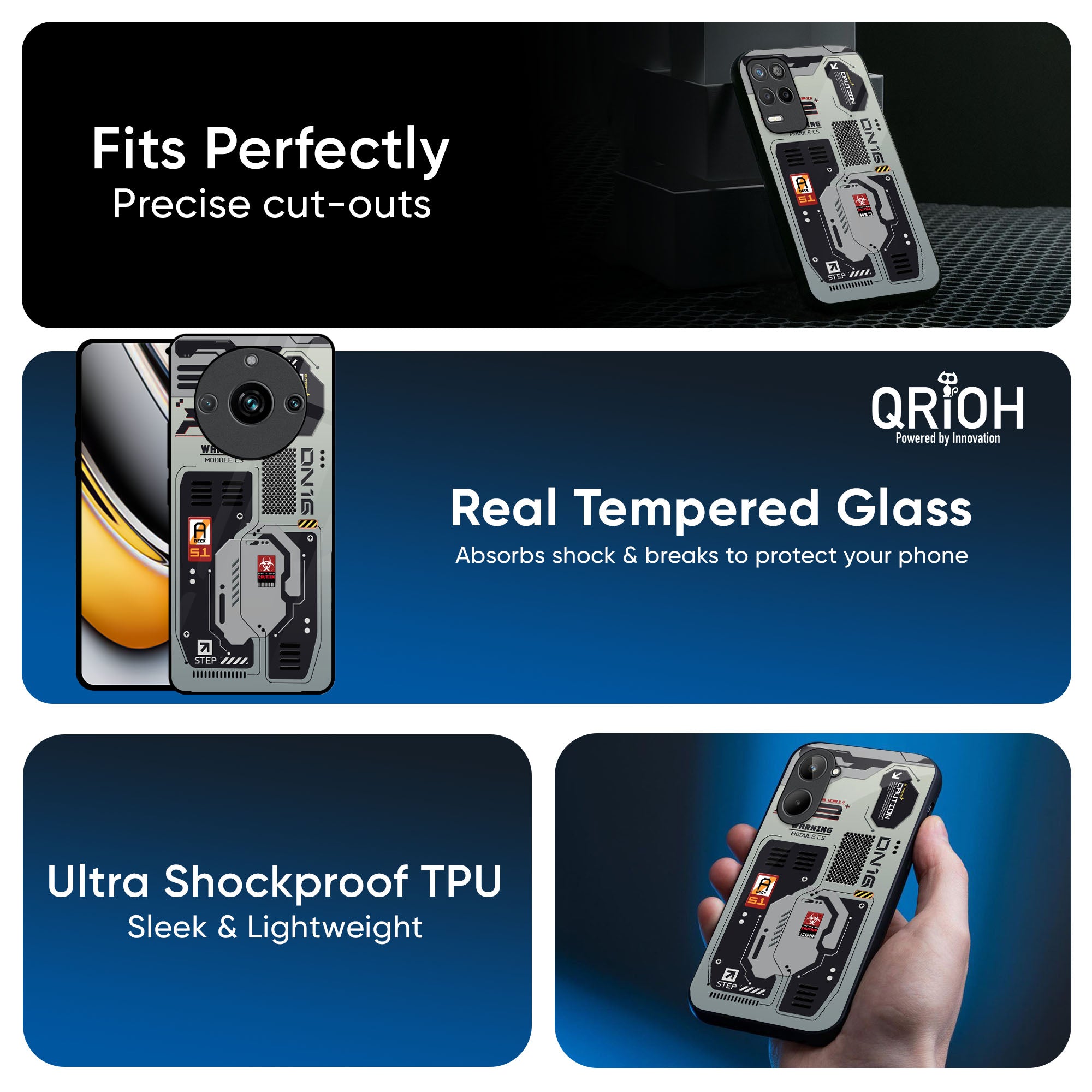 Techno Vibes Glass Case for Realme C31