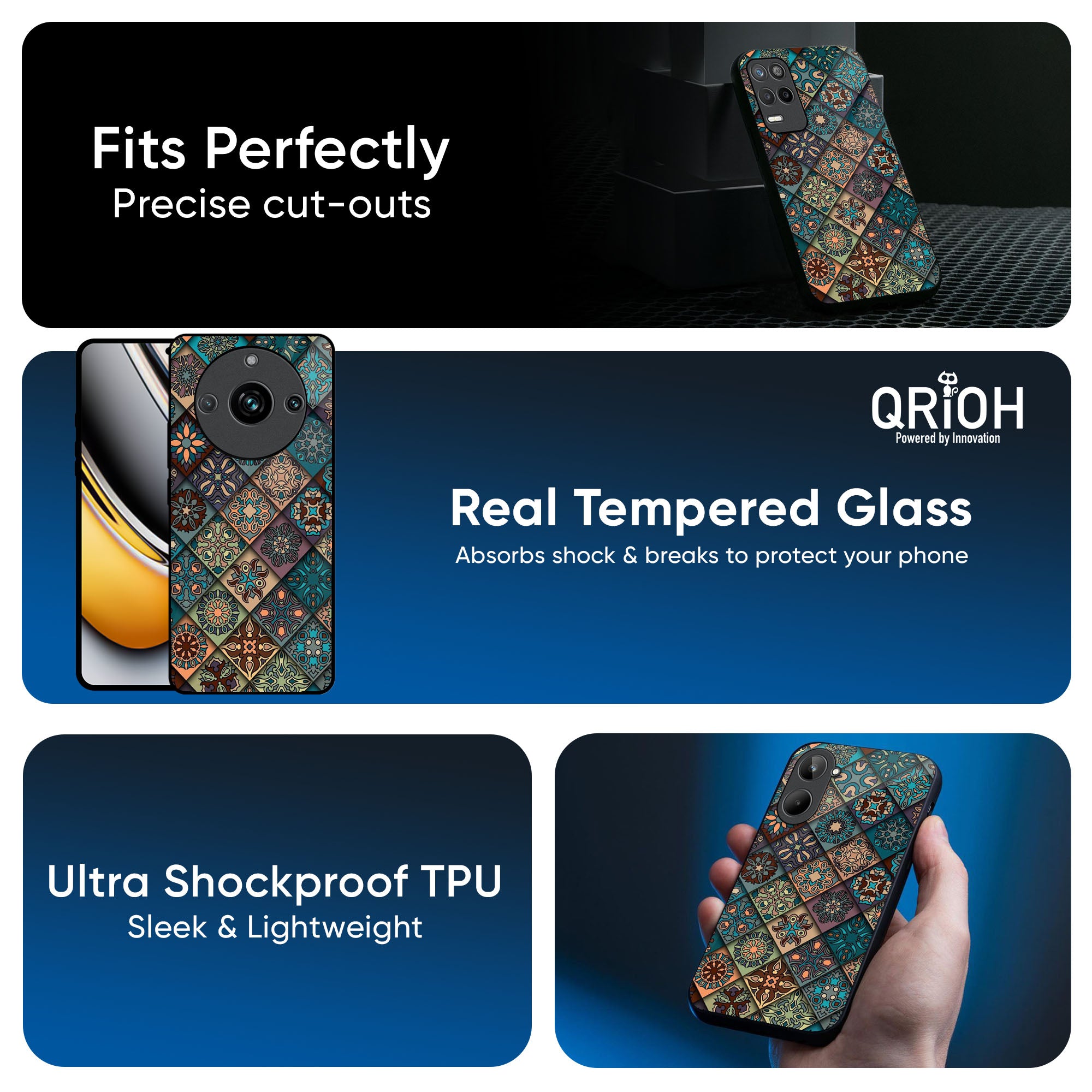 Retro Art Glass Case for Realme 13 5G