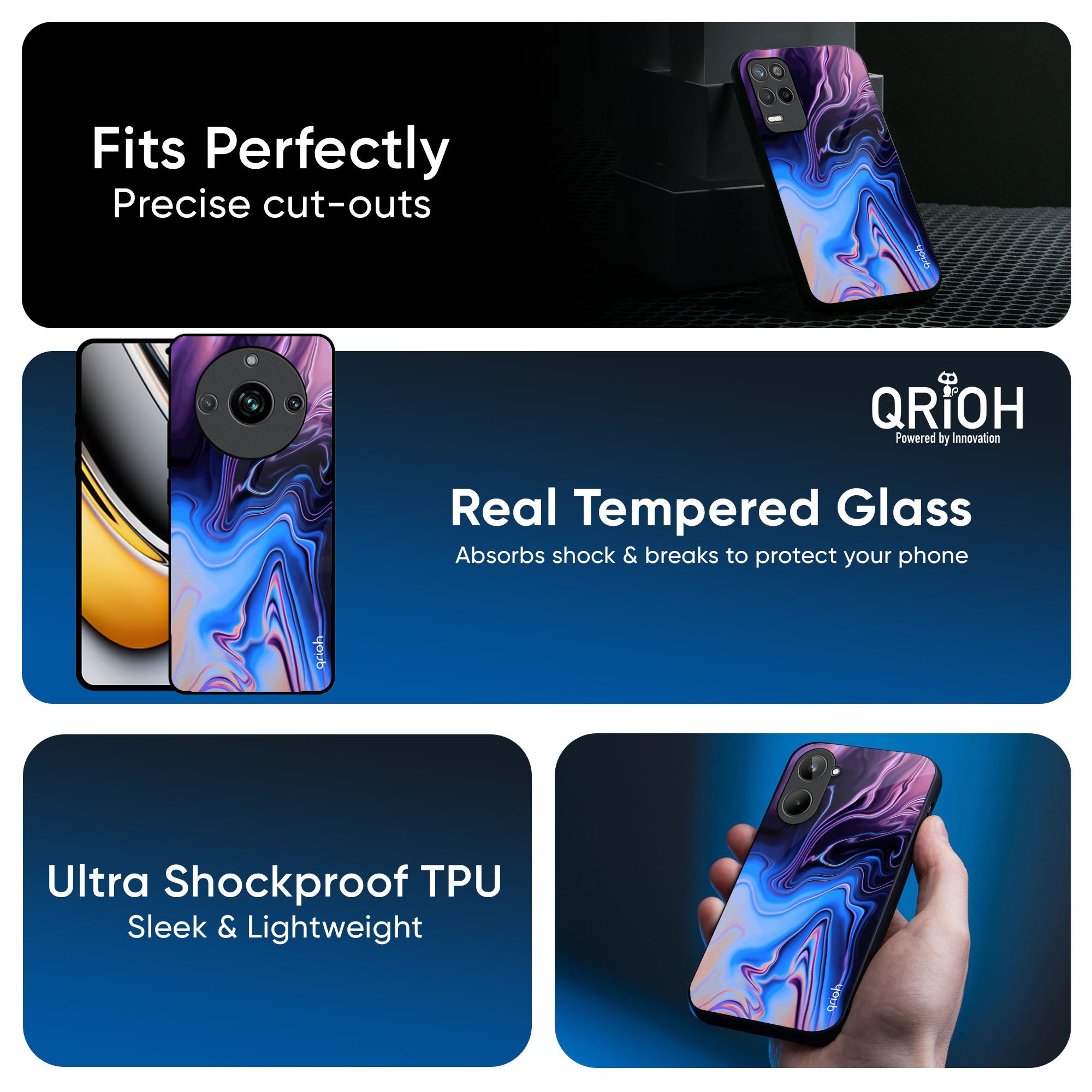Psychic Texture Glass Case for Realme 13 5G