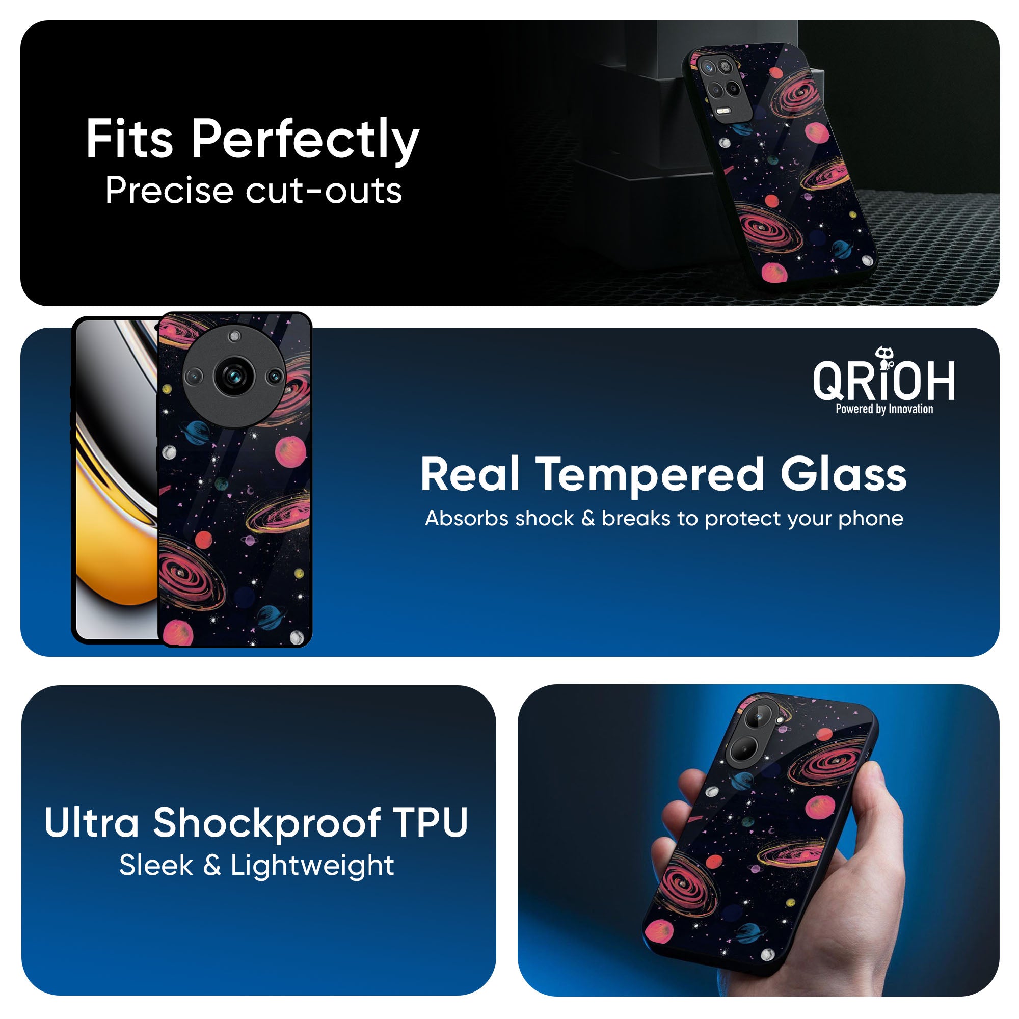 Galaxy In Dream Glass Case For Realme GT7 Pro