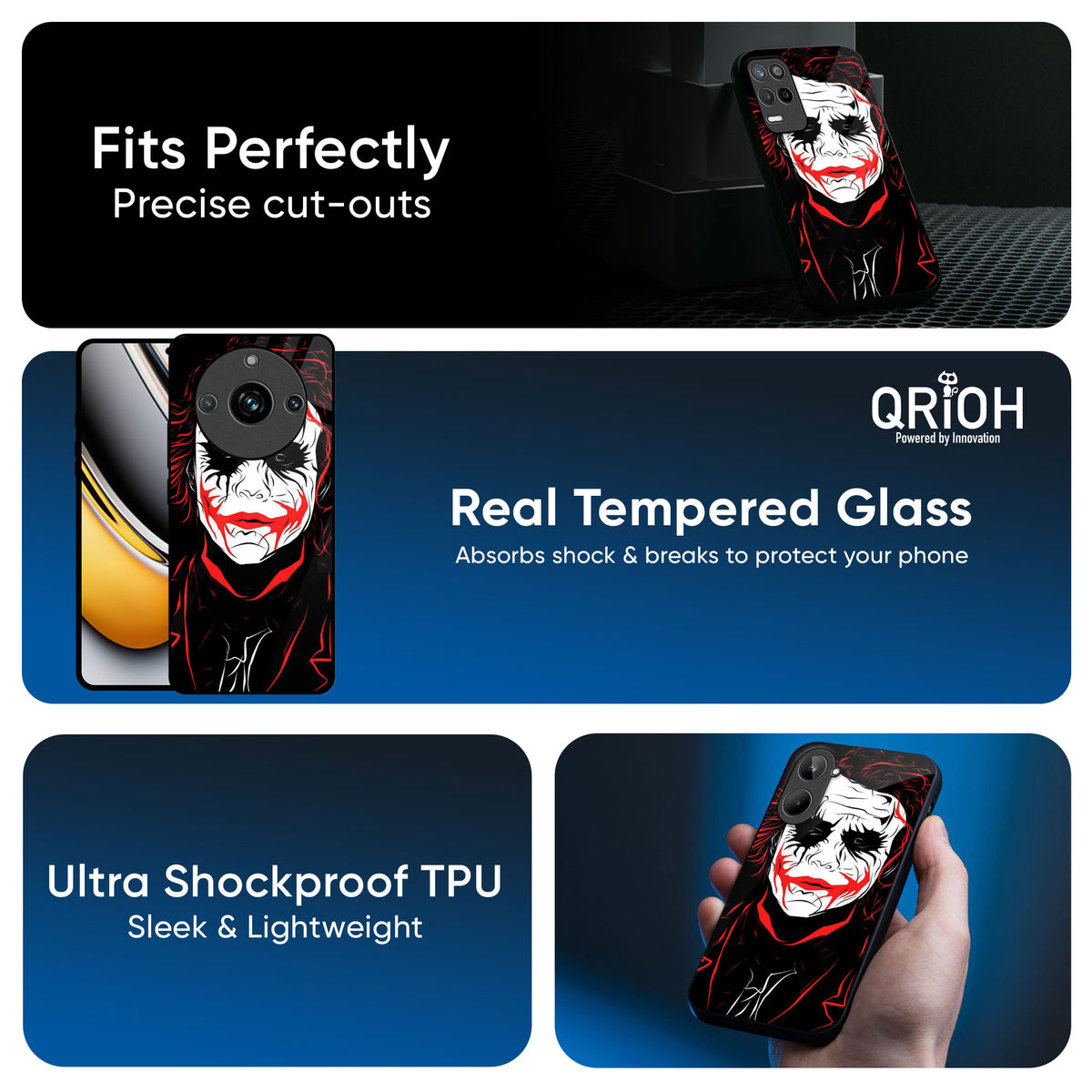 Life In Dark Glass Case For Realme 13 5G