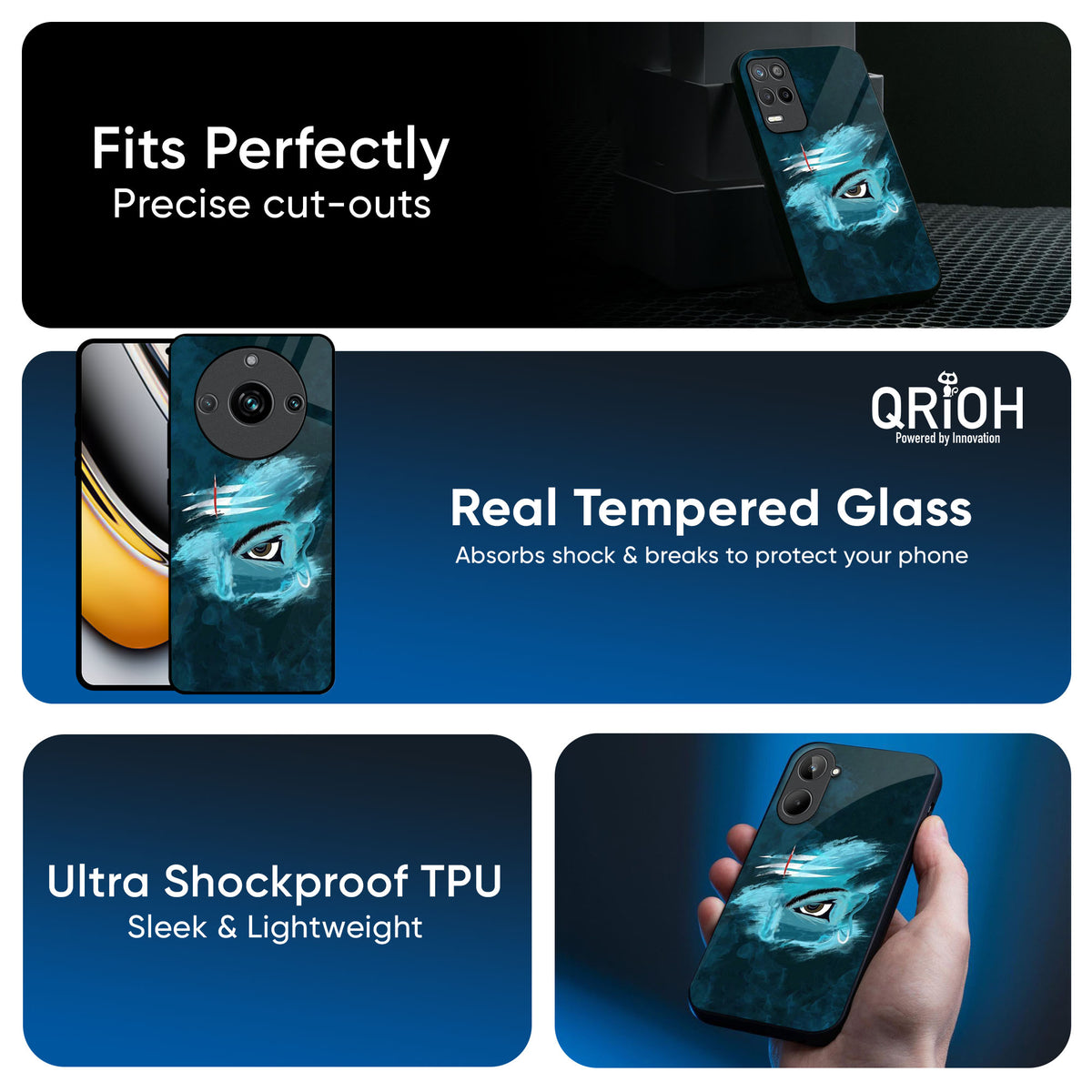 Power Of Trinetra Glass Case For Realme GT7 Pro