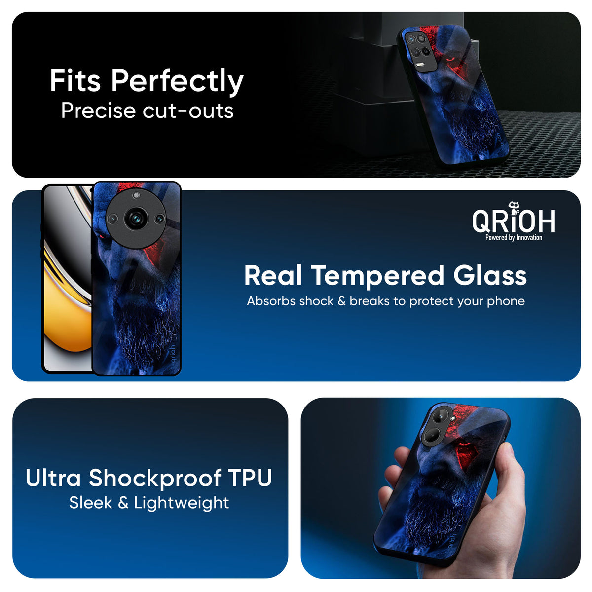 God Of War Glass Case For Realme 13 Plus 5G