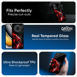 Red Angry Lion Glass Case for Realme 13 5G