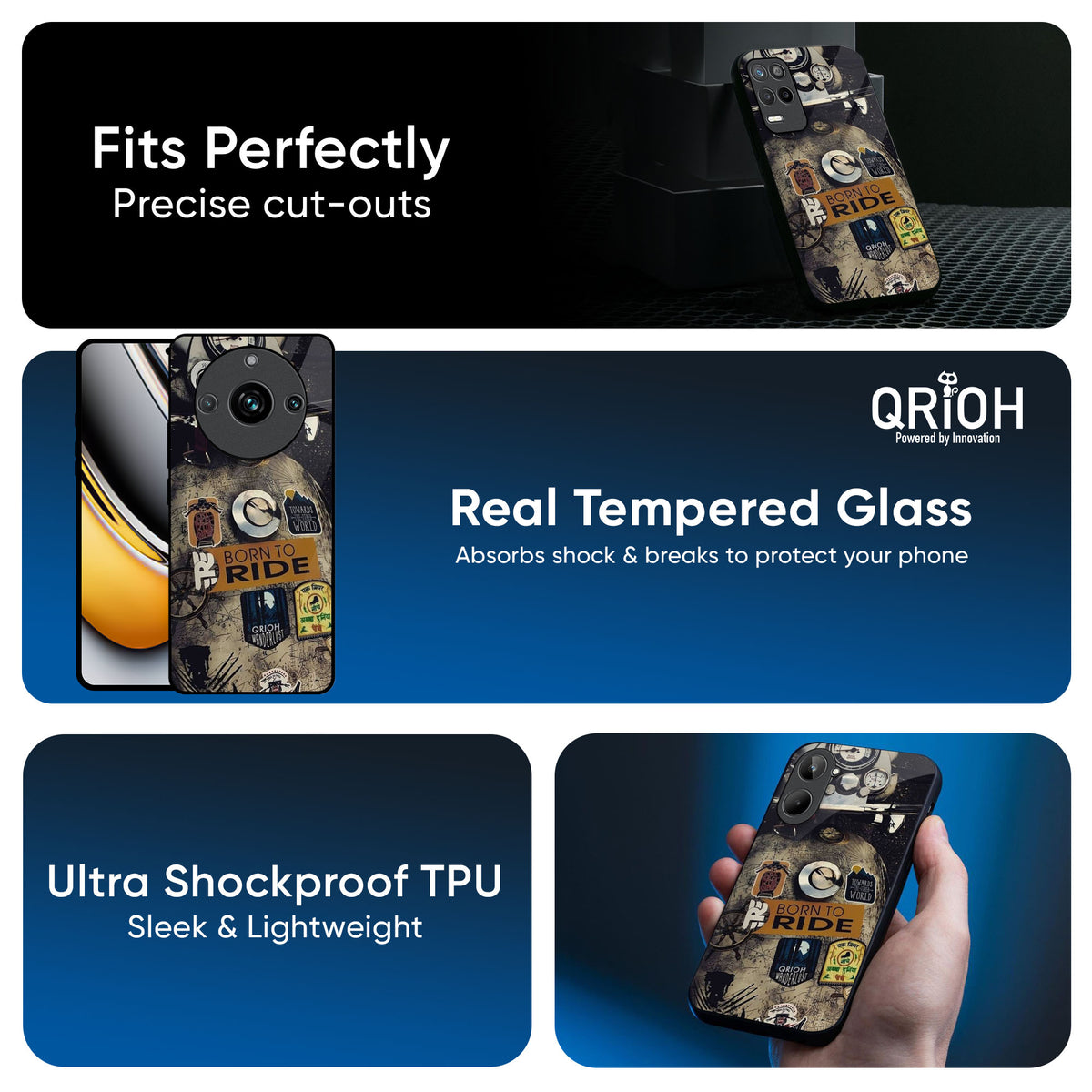 Ride Mode On Glass Case for Realme 13 5G