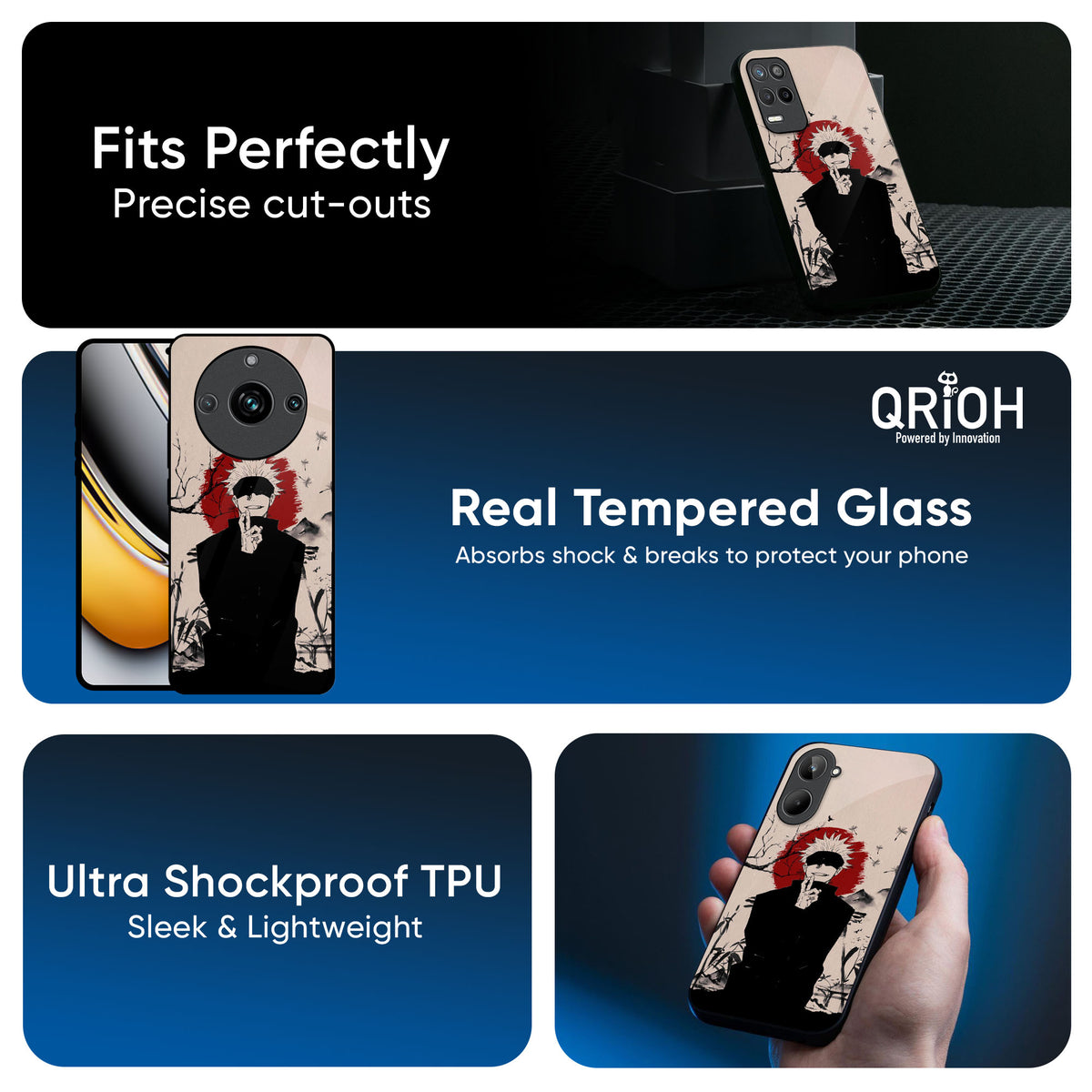 Manga Series Glass Case for Realme 13 Pro Plus 5G