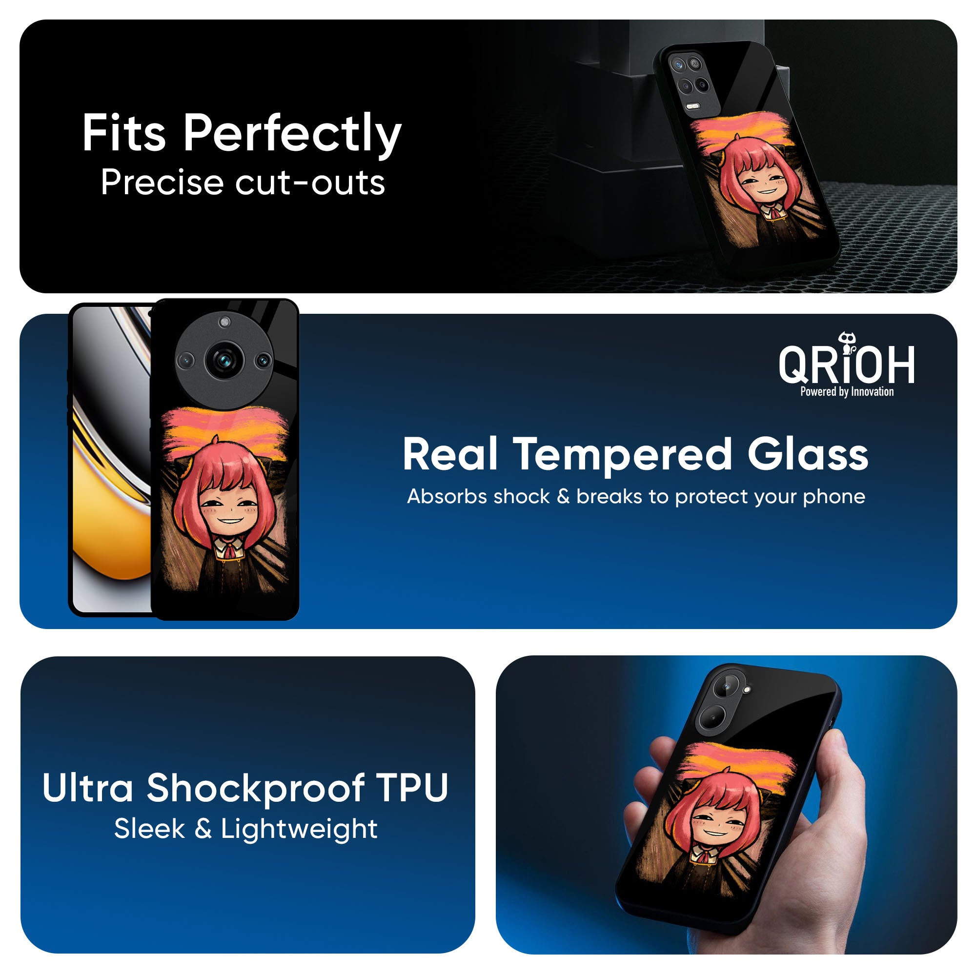 Spy X Family Glass Case for Realme 13 5G