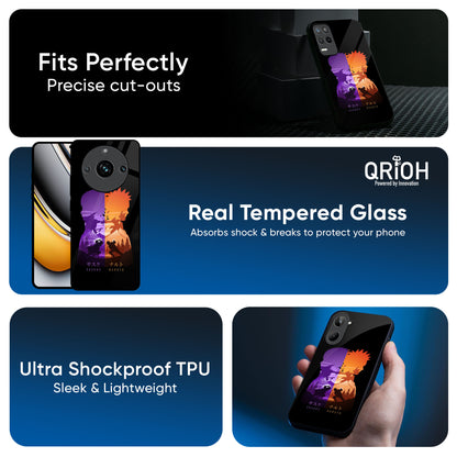 Minimalist Anime Glass Case for Realme 13 5G