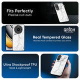 Modern White Marble Glass Case for Realme GT7 Pro