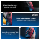 Blue & Red Smoke Glass Case for Realme Narzo 30 5G